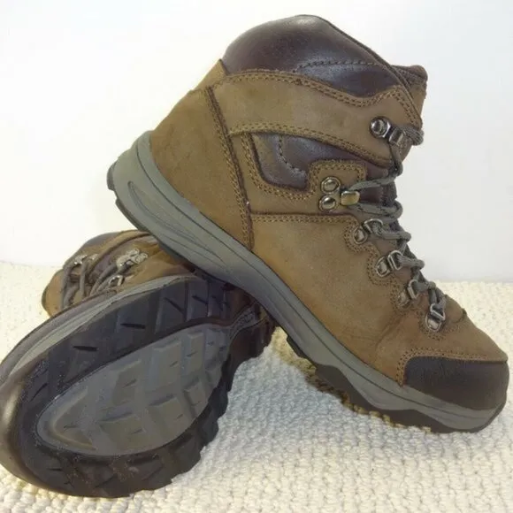 𝅺vasque St Elias Youth Size 6M Brown Leather Waterproof Hiking Boots Shoes 7206