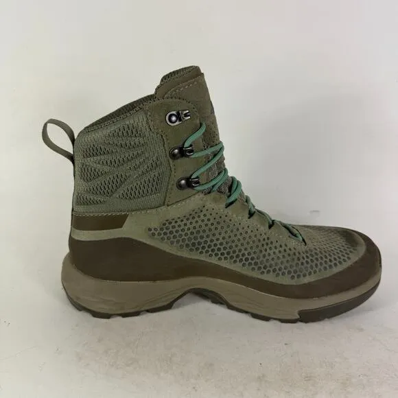 Vasque Torre Hiking Boots Women's 10 Olive Green Suede Lace-Up Ankle Waterproof
