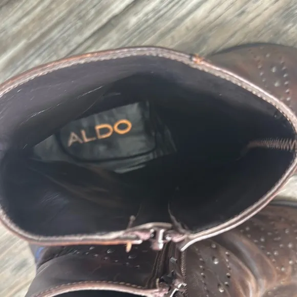 VERO CUOIO MEN ANKLE BOOTS BROWN  LEATHER MADE IN ITALY 🇮🇹 SIZE 45