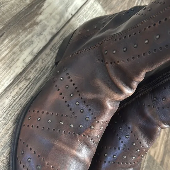 VERO CUOIO MEN ANKLE BOOTS BROWN  LEATHER MADE IN ITALY 🇮🇹 SIZE 45