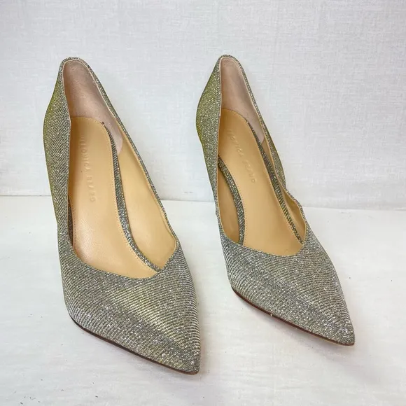 Veronica Beard NEW Nathalia Lurex‎ Metallic Pump Heels Size 10