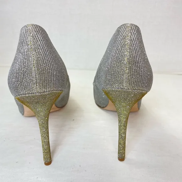 Veronica Beard NEW Nathalia Lurex‎ Metallic Pump Heels Size 10