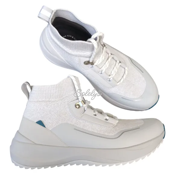 Vessi Stormburst Frost White High Top Knit Waterproof Sneaker Boot Womens 10