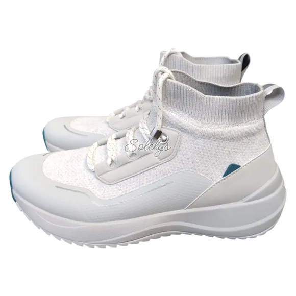 Vessi Stormburst Frost White High Top Knit Waterproof Sneaker Boot Womens 10