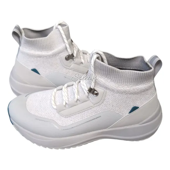 Vessi Stormburst Frost White High Top Knit Waterproof Sneaker Boot Womens 10
