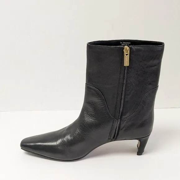 Vince Camuto Amariah Ankle Booties, Black Leather, Women's 9
