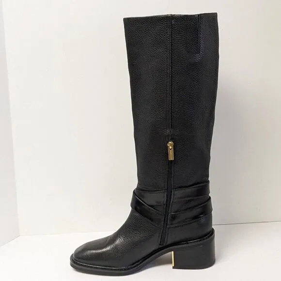 Vince Camuto Gini Knee High Boots, Black Leather, Women's 9