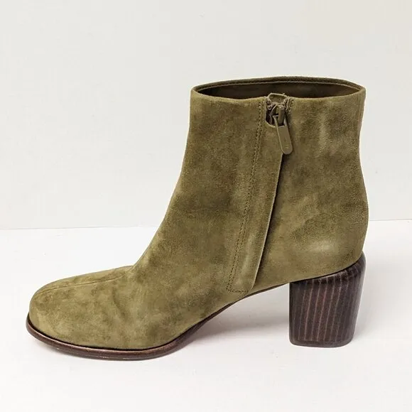 Vince Maggie Ankle Boots, Green Suede, Women's 6