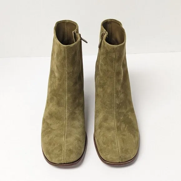 Vince Maggie Ankle Boots, Green Suede, Women's 6