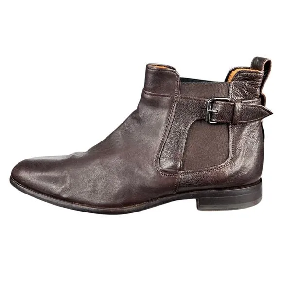 Vince Mens Brown Leather Chelsea Pull On Ankle Boot Size US 10 E