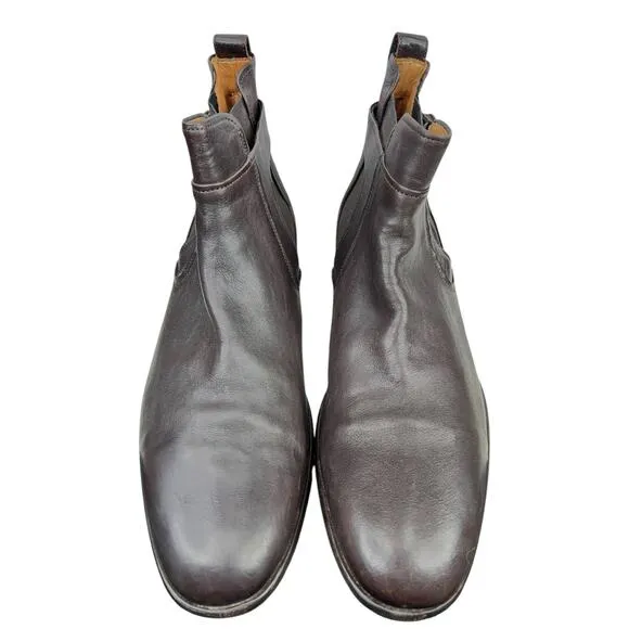 Vince Mens Brown Leather Chelsea Pull On Ankle Boot Size US 10 E