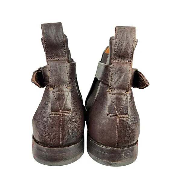 Vince Mens Brown Leather Chelsea Pull On Ankle Boot Size US 10 E
