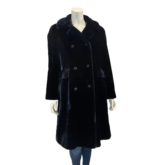 Vintage 1960s Borgana Fur Double Breasted Coat