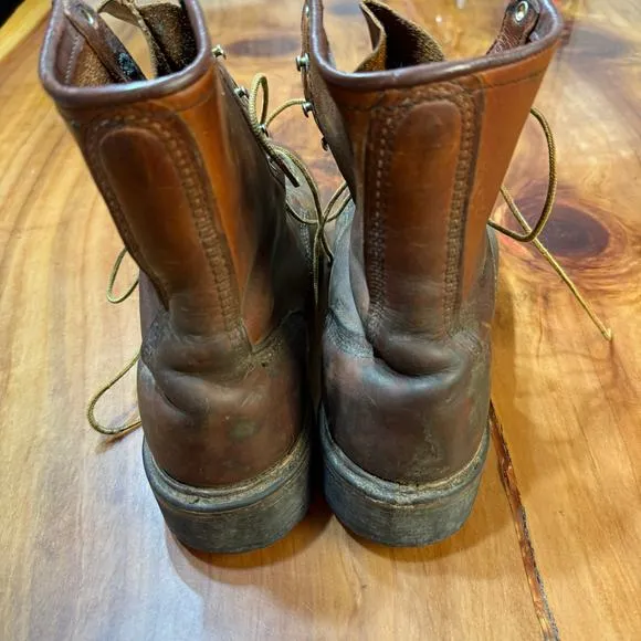 Vintage 60s Red Wing Leather Boots Mens 11D Hunting  Lace Up Outdoor RARE