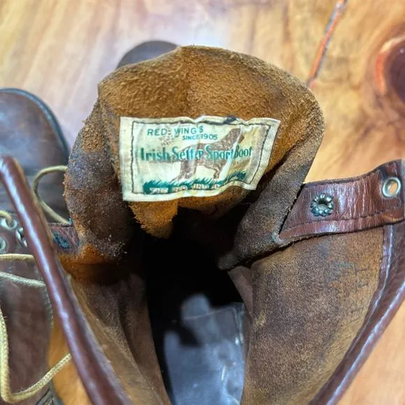 Vintage 60s Red Wing Leather Boots Mens 11D Hunting  Lace Up Outdoor RARE