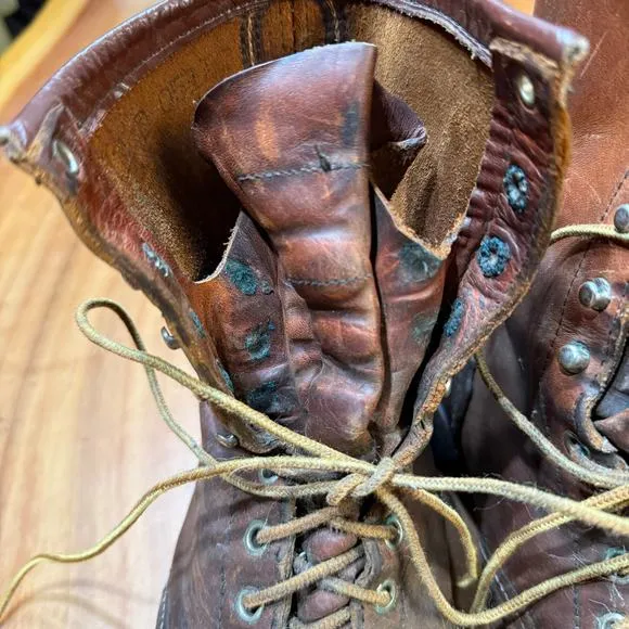 Vintage 60s Red Wing Leather Boots Mens 11D Hunting  Lace Up Outdoor RARE