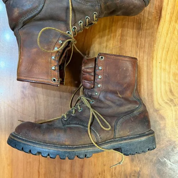 Vintage 60s Red Wing Leather Boots Mens 11D Hunting  Lace Up Outdoor RARE
