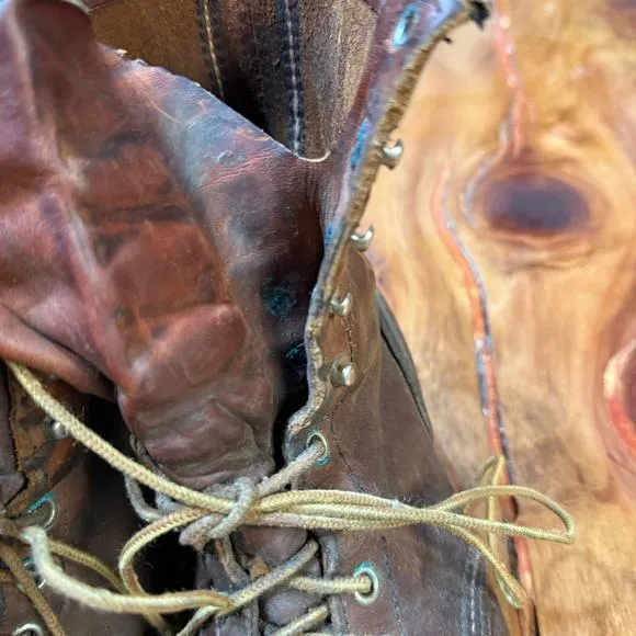 Vintage 60s Red Wing Leather Boots Mens 11D Hunting  Lace Up Outdoor RARE