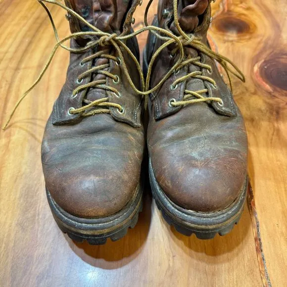 Vintage 60s Red Wing Leather Boots Mens 11D Hunting  Lace Up Outdoor RARE