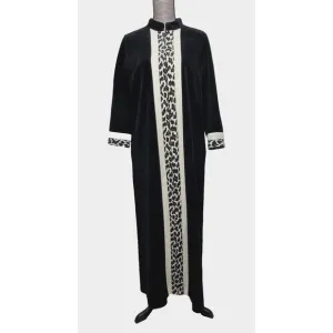 Vintage 70s Vanity Fair Robe Womens Size 14 Housecoat Dressing Gown Leopard Zip