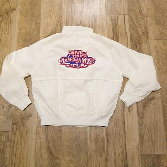 Vintage 90s GMC Truck American Music Tour Crew Jacket M Men Lightweight Full Zip