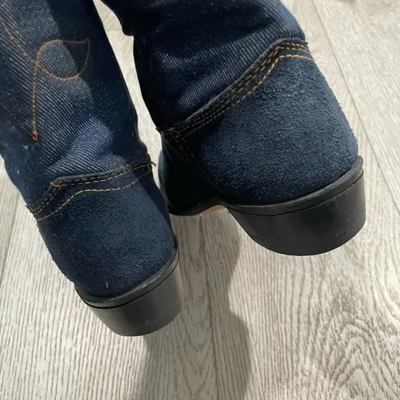 Vintage acme denim cowboy boots women size 5 1/2
