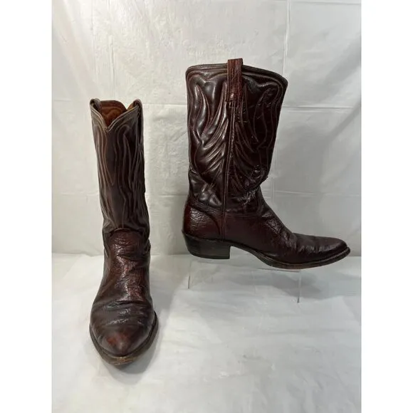 Vintage Acme Thunderbird Cowboy Boots Brown Men Size 9