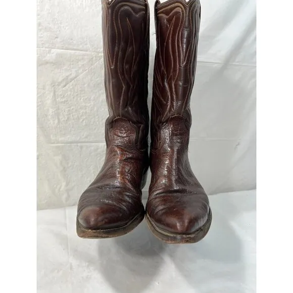 Vintage Acme Thunderbird Cowboy Boots Brown Men Size 9
