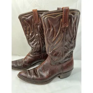 Vintage Acme Thunderbird Cowboy Boots Brown Men Size 9