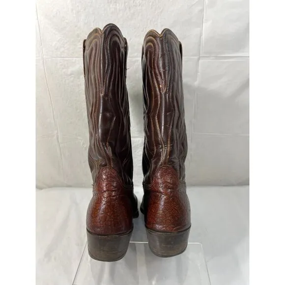 Vintage Acme Thunderbird Cowboy Boots Brown Men Size 9