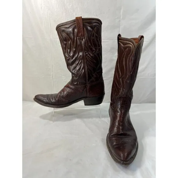 Vintage Acme Thunderbird Cowboy Boots Brown Men Size 9