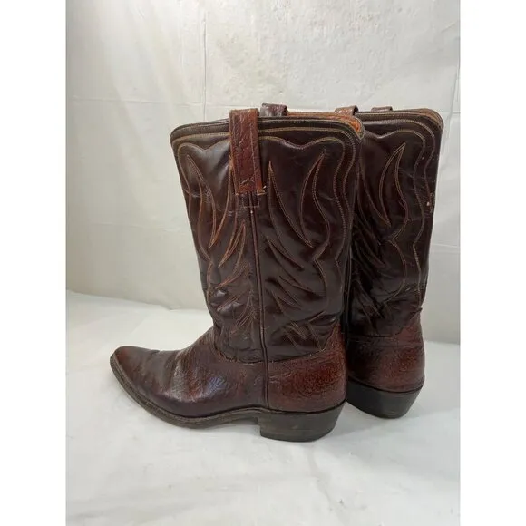 Vintage Acme Thunderbird Cowboy Boots Brown Men Size 9
