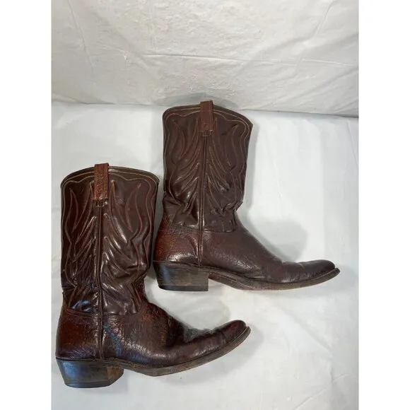 Vintage Acme Thunderbird Cowboy Boots Brown Men Size 9