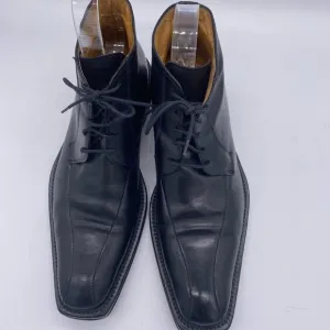Vintage Baggat Men Black Leather Ankle Boots Size 40 EU