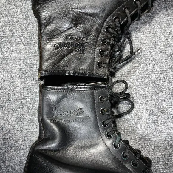 Vintage Dr Martens 1460 Boots Men 5 Women 7.5 Black 8 Eyelet ENGLAND