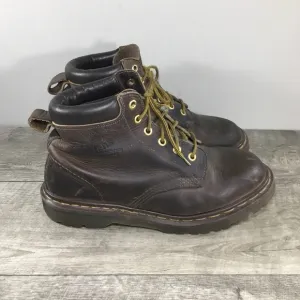 Vintage Dr. Martens 939 Ben Crazy Horse Brown Leather Combat Men Boots UK 8 US 9