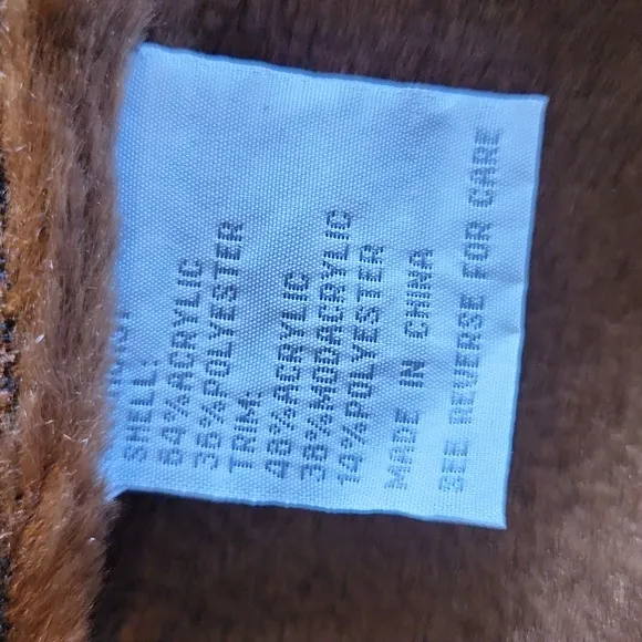 Vintage Dress Barn Faux Suede &amp; Fur Trim Coat