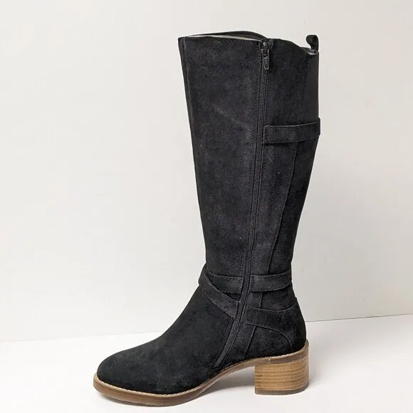 Vintage Foundry Berenice Knee High Boots, Black Suede, Women's 8