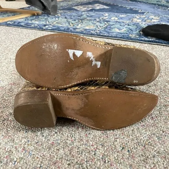 Vintage Genuine Snakeskin Leather Cowboy Western Boots
