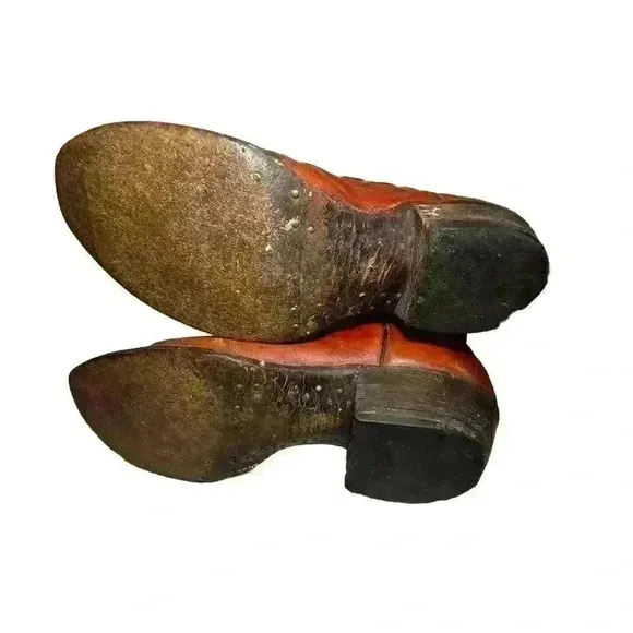Vintage‎ Justin Style #1967 Western Cowboy Boot Men size 8 Chestnut Leather