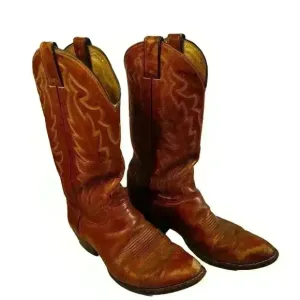 Vintage‎ Justin Style #1967 Western Cowboy Boot Men size 8 Chestnut Leather