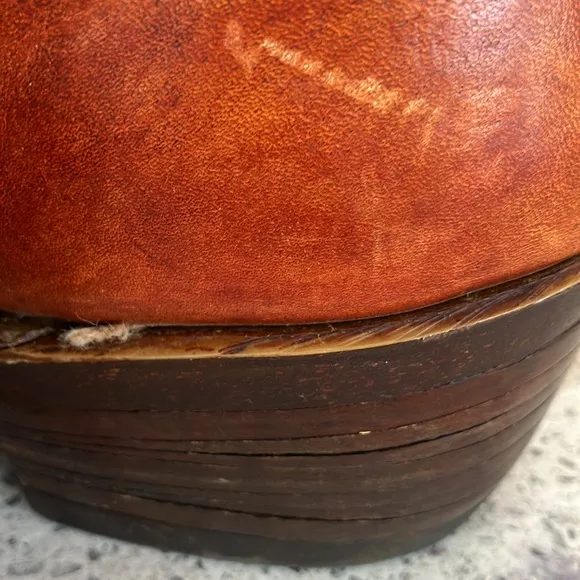 Vintage Leather Moto Western Boots