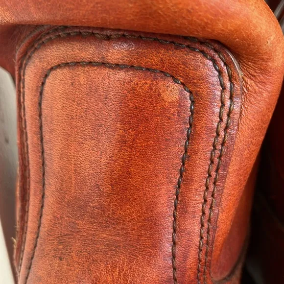 Vintage Leather Moto Western Boots