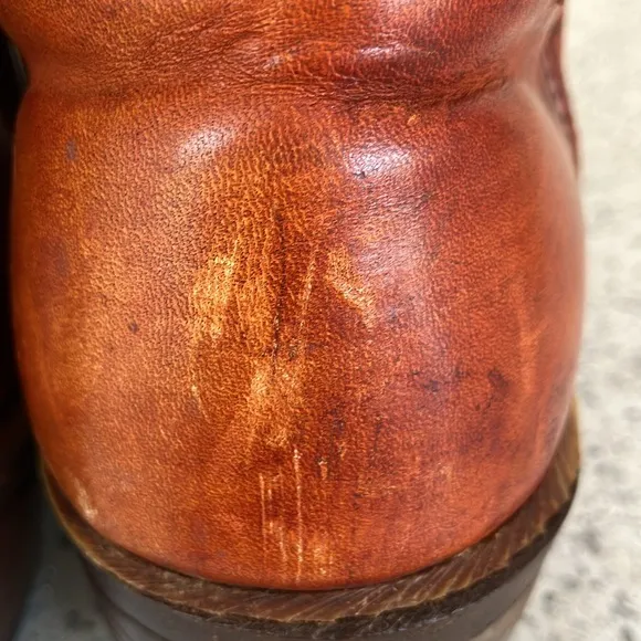 Vintage Leather Moto Western Boots