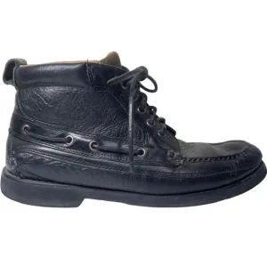 Vintage L.L. Bean Mens Black Leather Lace Up Chukka Boots El Salvador Heritage 9
