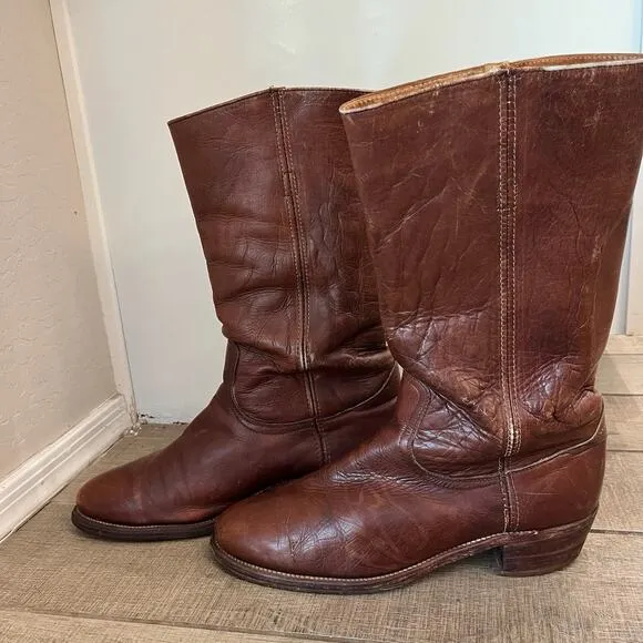 Vintage Made in the USA Frye 2598 Size 12 D Cowboy Boots Campus