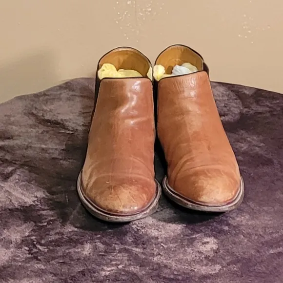 Vintage Men Brown Leather Chelsea Boots By Public Opinion Size 10M/ Men Designer