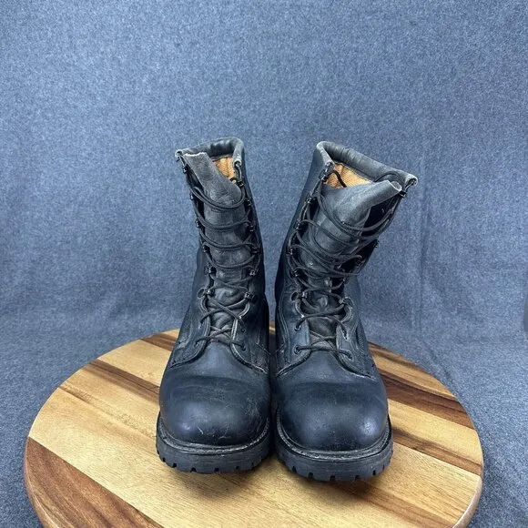 Vintage Men’s Military Boots 2-97 Insulated Black Leather Vibram Sole Size 9R