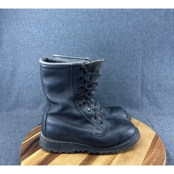 Vintage Men’s Military Boots 2-97 Insulated Black Leather Vibram Sole Size 9R