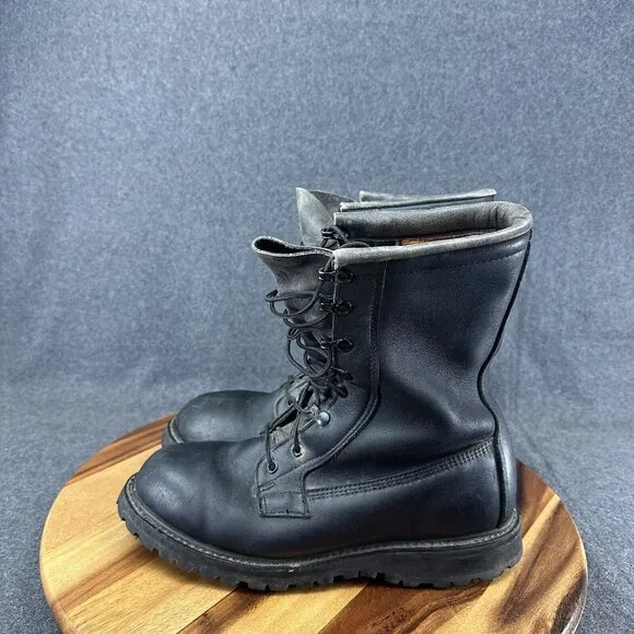 Vintage Men’s Military Boots 2-97 Insulated Black Leather Vibram Sole Size 9R
